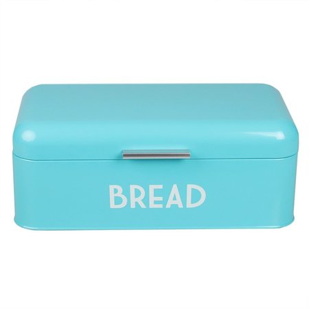 HDS TRADING Metal Bread Box, Turquoise ZOR96018